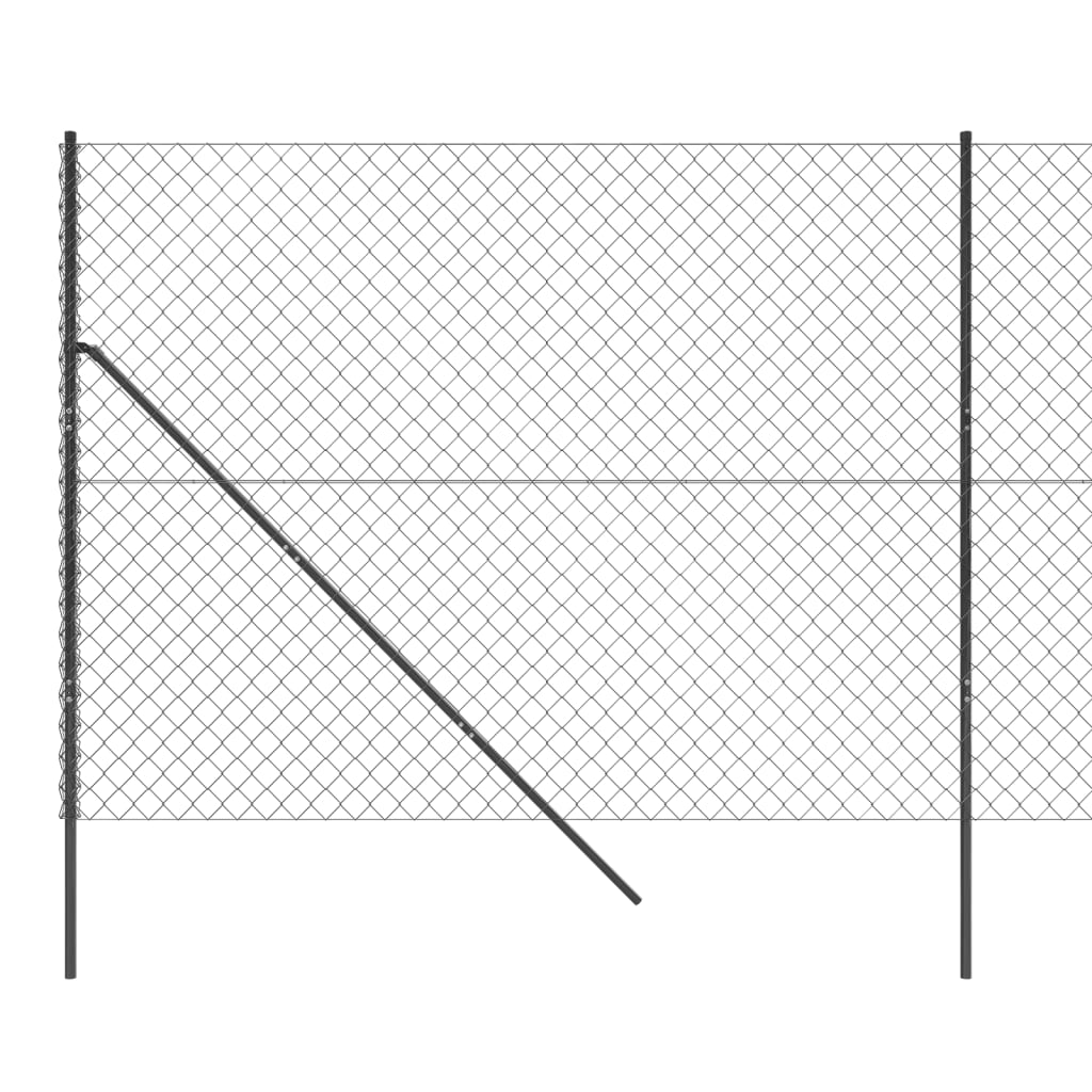 vidaXL Cerca de alambre gris antracita 1,4x25 m