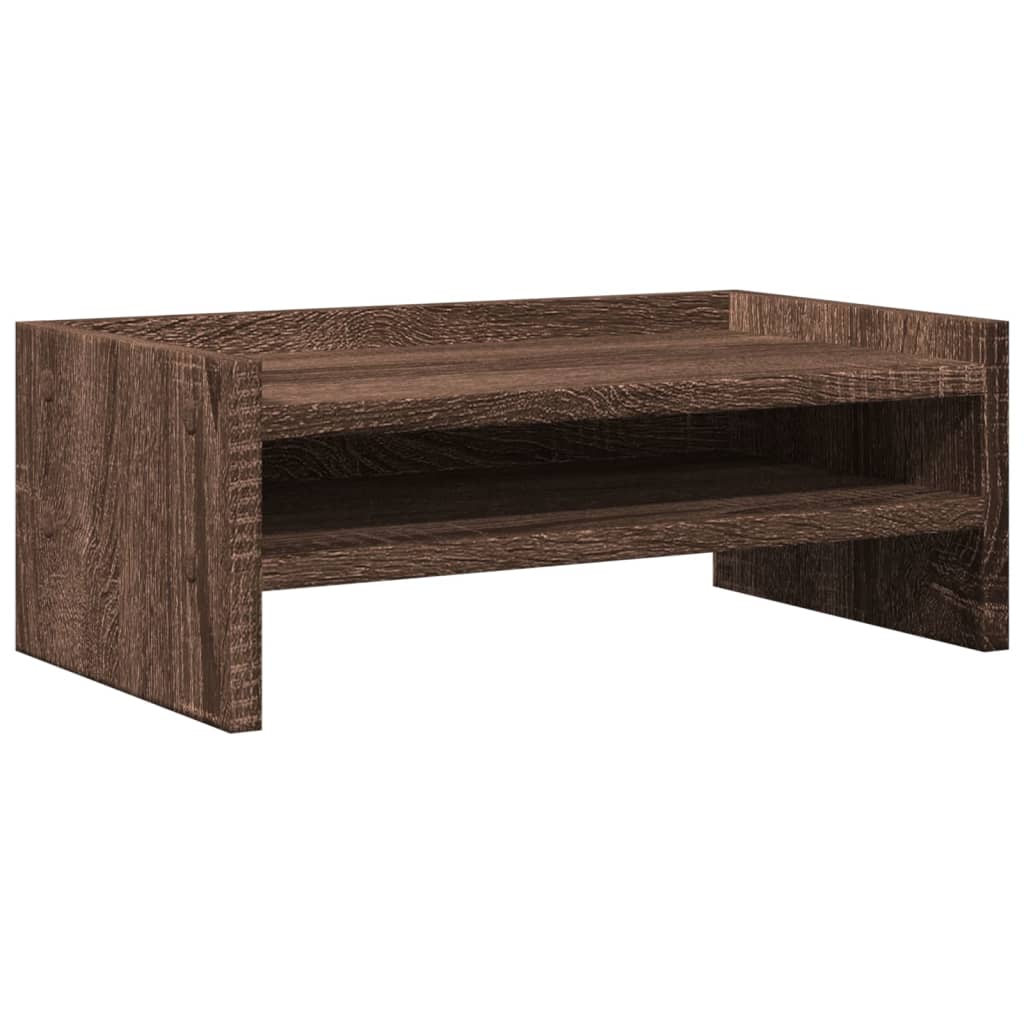 vidaXL Soporte de pantalla madera ingeniería marrón roble 42x24x16 cm