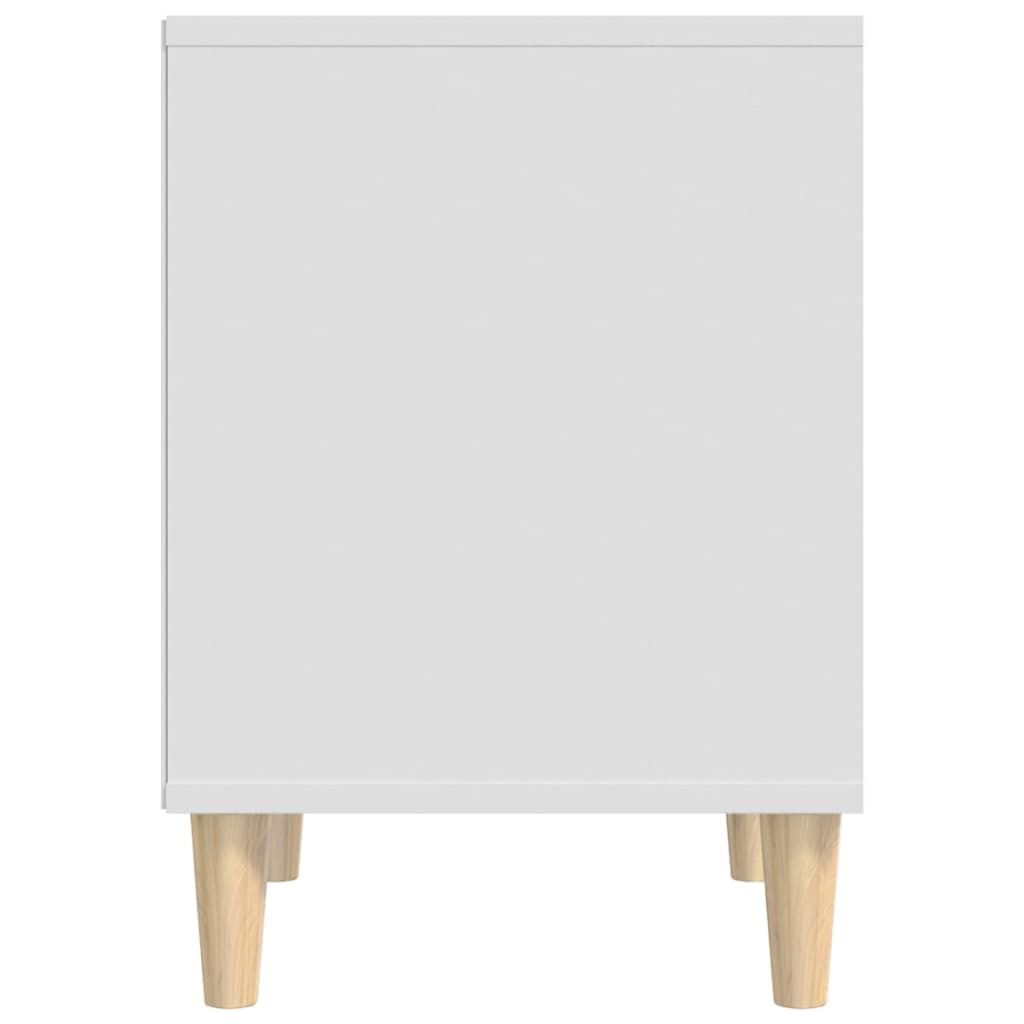 vidaXL Mesita de noche madera contrachapada blanco 40x35x50 cm