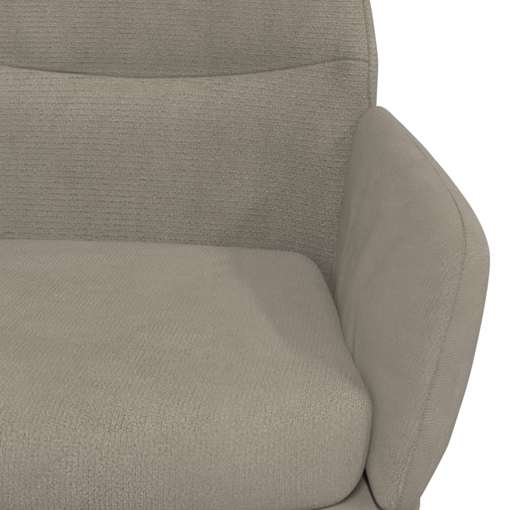 vidaXL Sillón de relax con reposapiés terciopelo gris claro