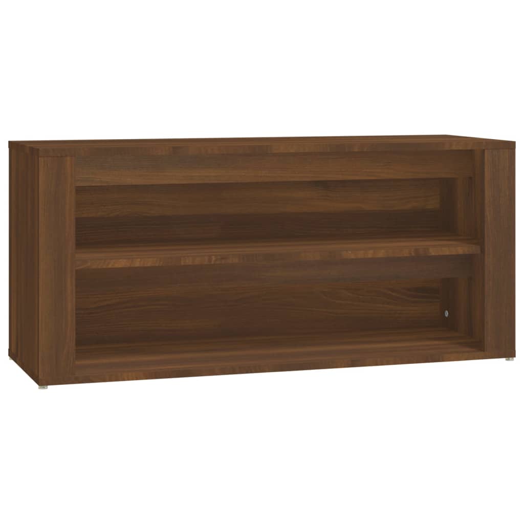 vidaXL Mueble zapatero madera contrachapada marrón roble 100x35x45 cm