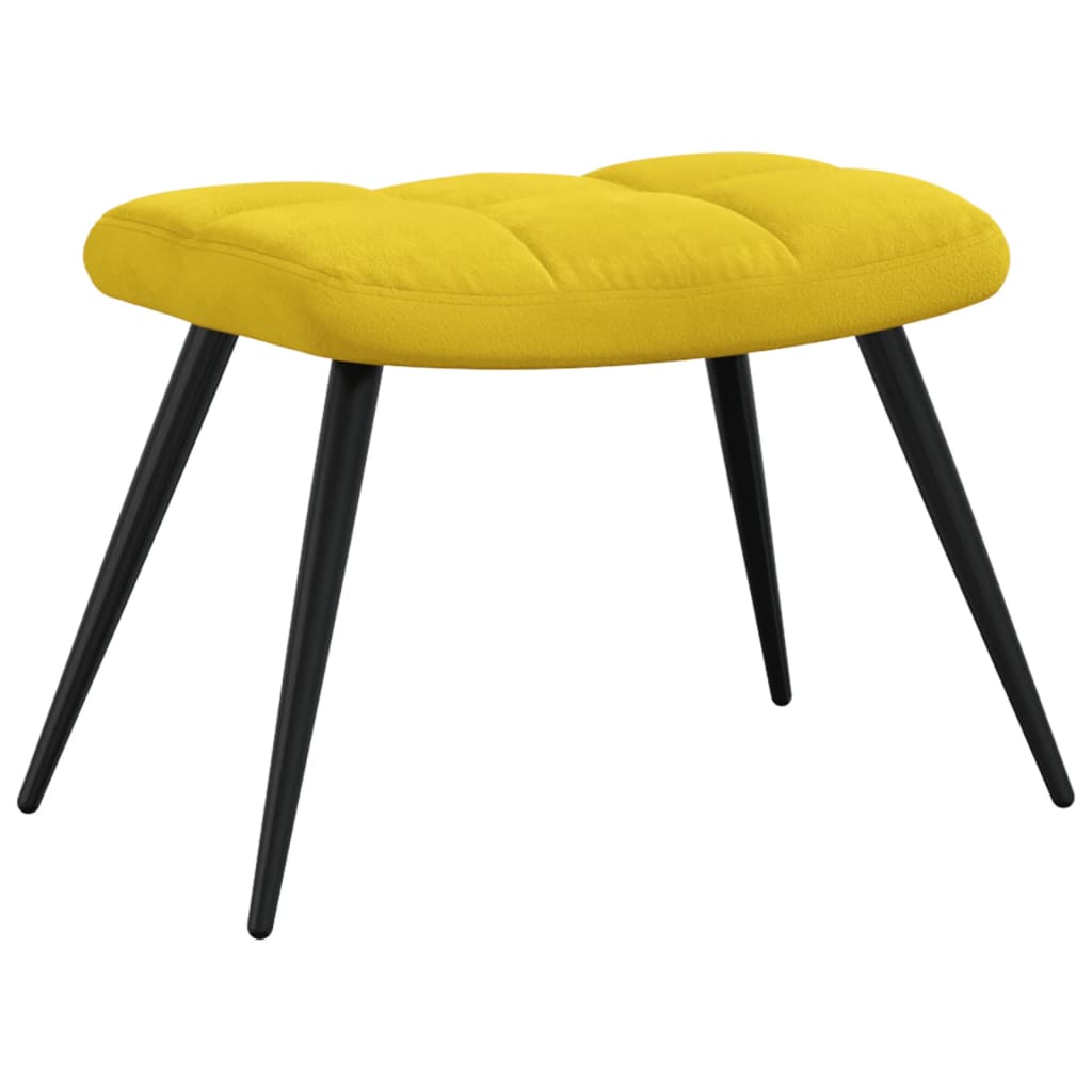 vidaXL Sillón de relax con taburete terciopelo amarillo mostaza