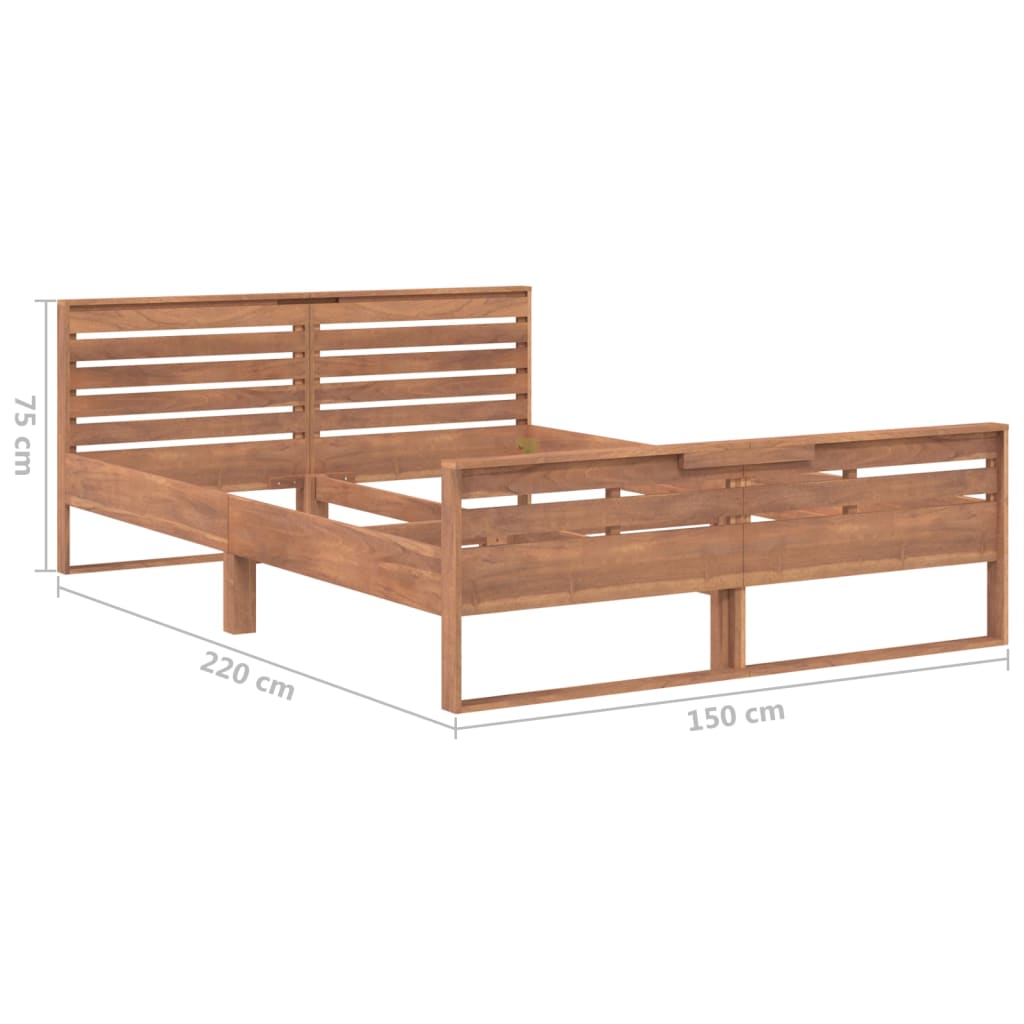 vidaXL Estructura de cama madera maciza de teca 140x200 cm