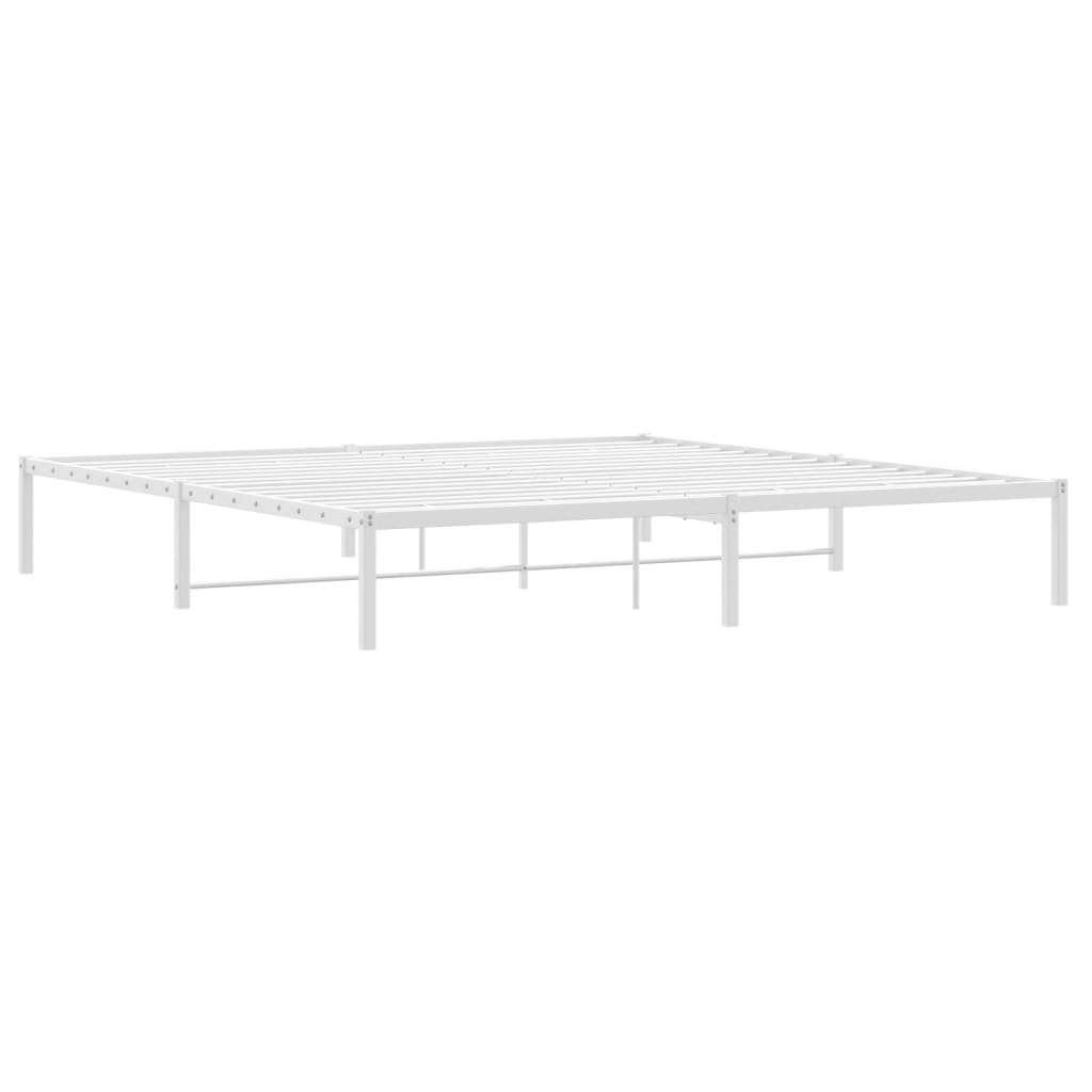 vidaXL Estructura de cama de metal blanca 200x200 cm