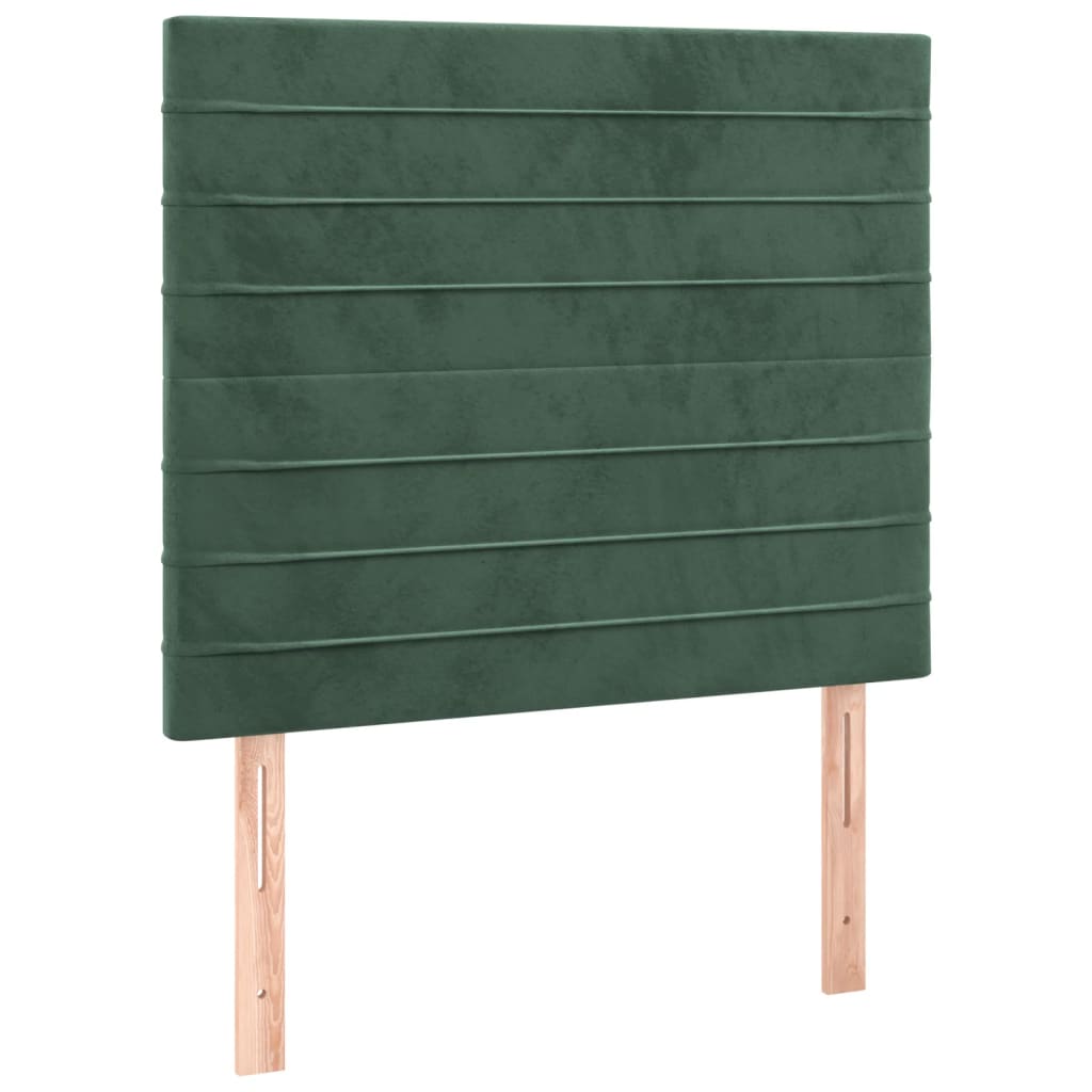 vidaXL Estructura cama con cabecero terciopelo verde oscuro 120x200 cm