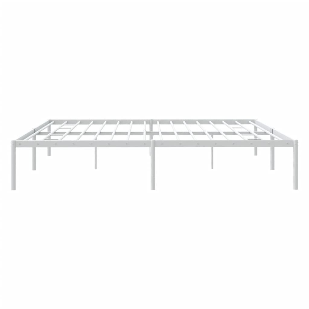 vidaXL Estructura de cama sin colchón metal blanco 183x213 cm