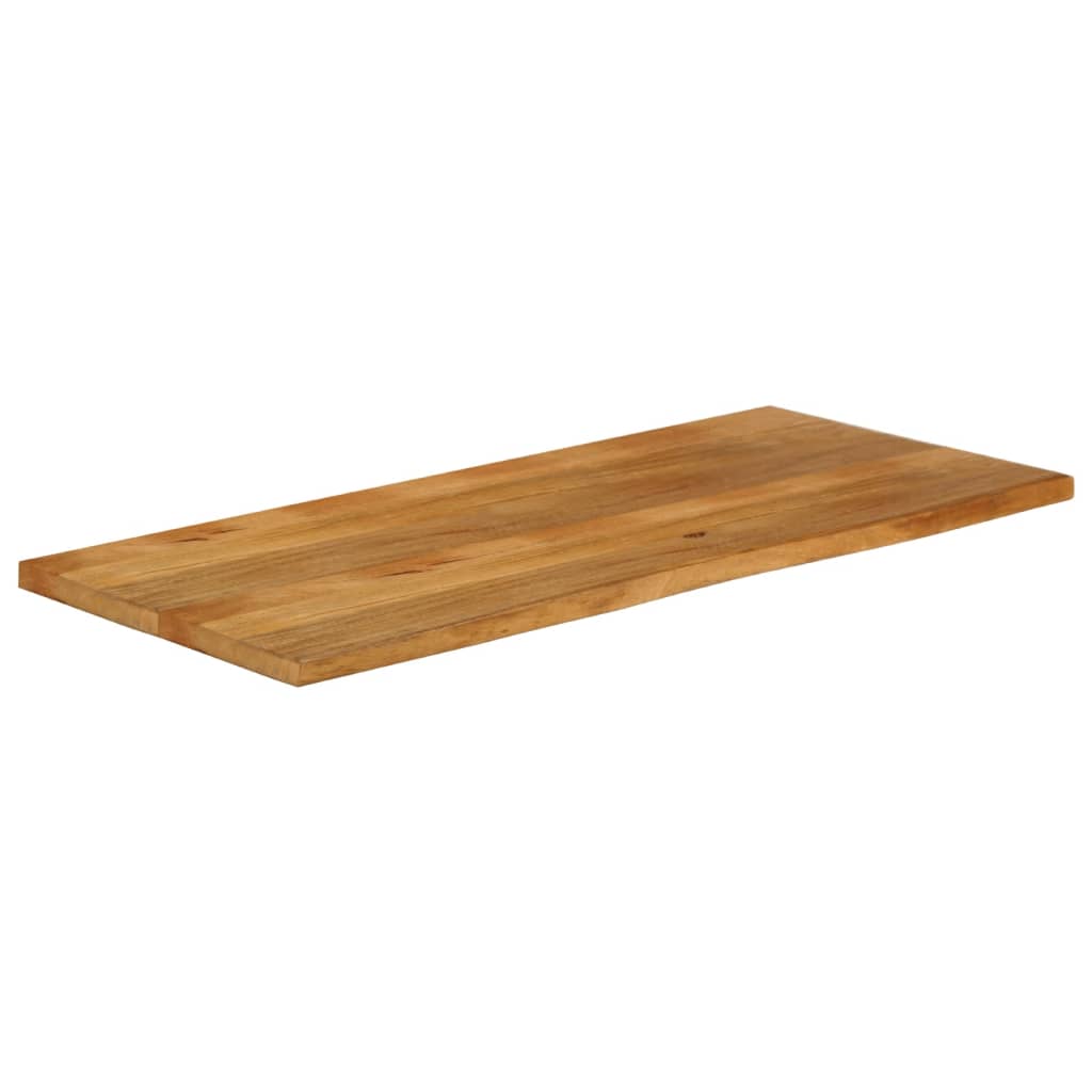 vidaXL Tablero de mesa borde natural madera maciza mango 140x60x2,5 cm