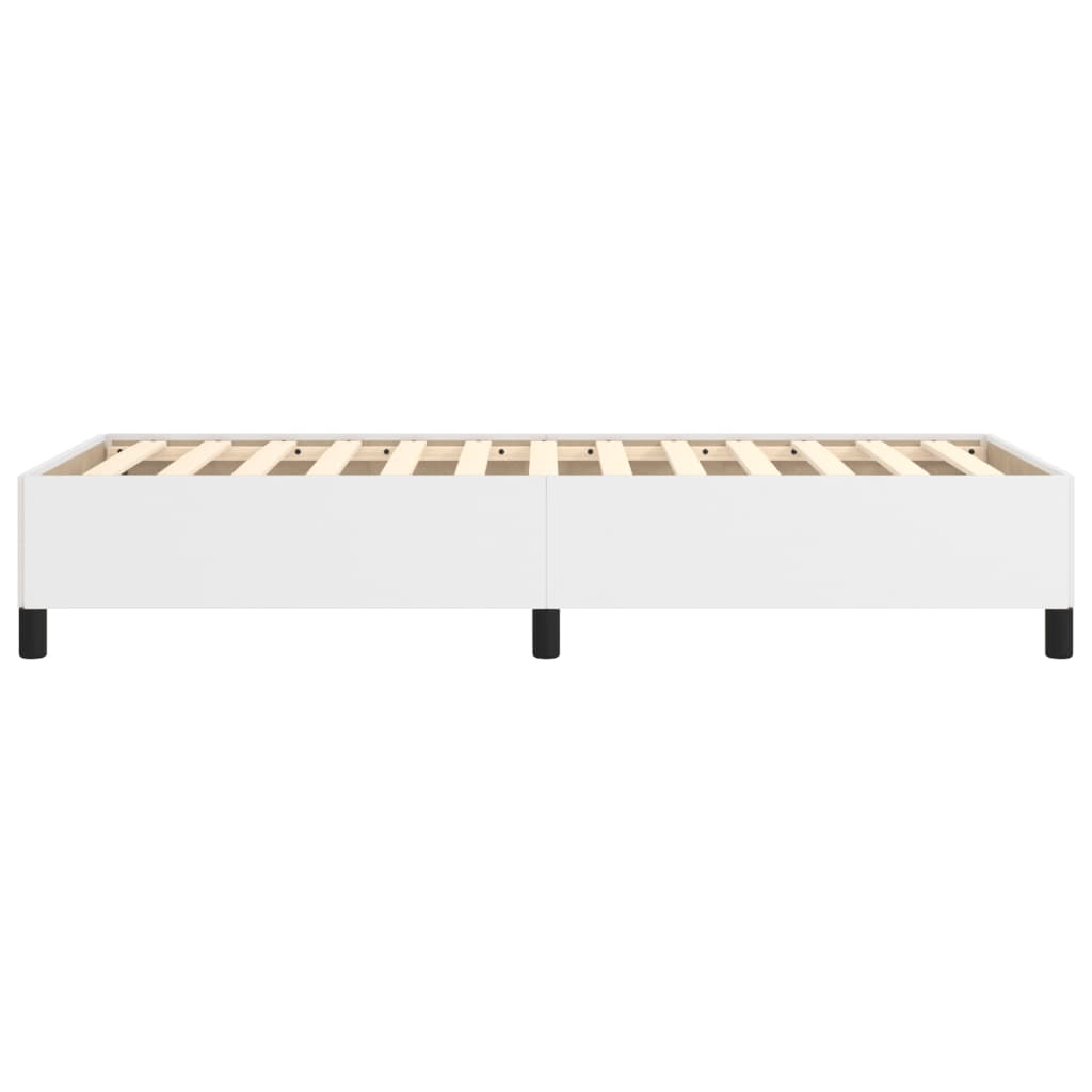 vidaXL Estructura de cama sin colchón cuero sintético blanco 90x190 cm