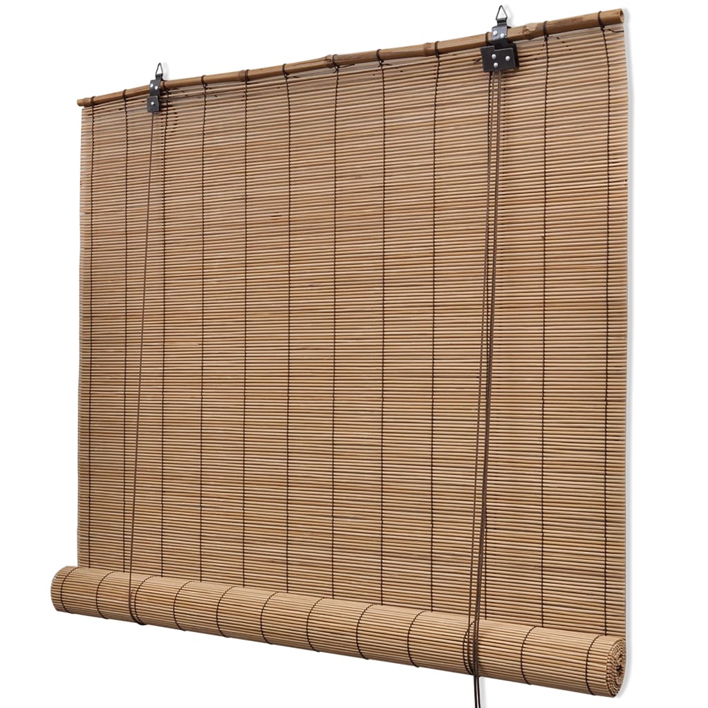 vidaXL Persianas enrollables de bambú marrón 150x220 cm