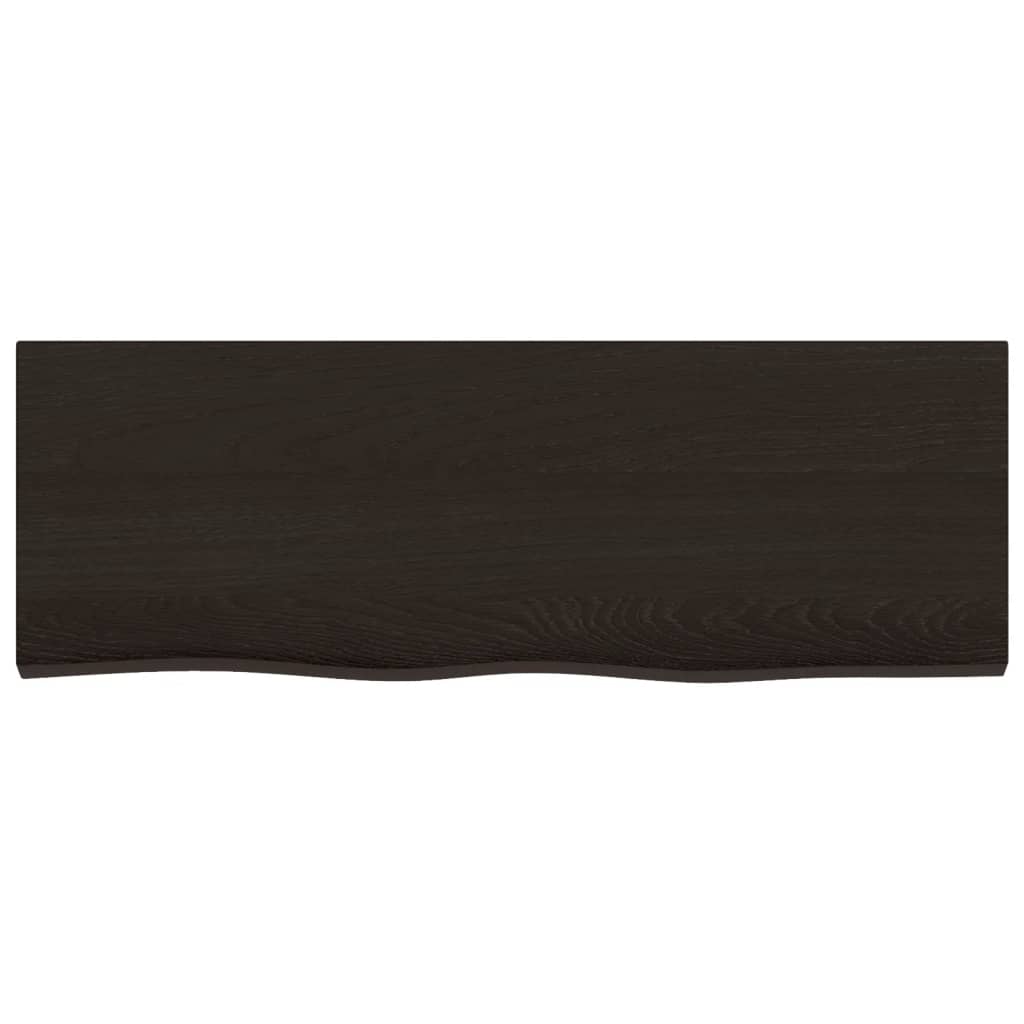 vidaXL Estante pared madera roble tratada marrón oscuro 80x30x(2-6) cm