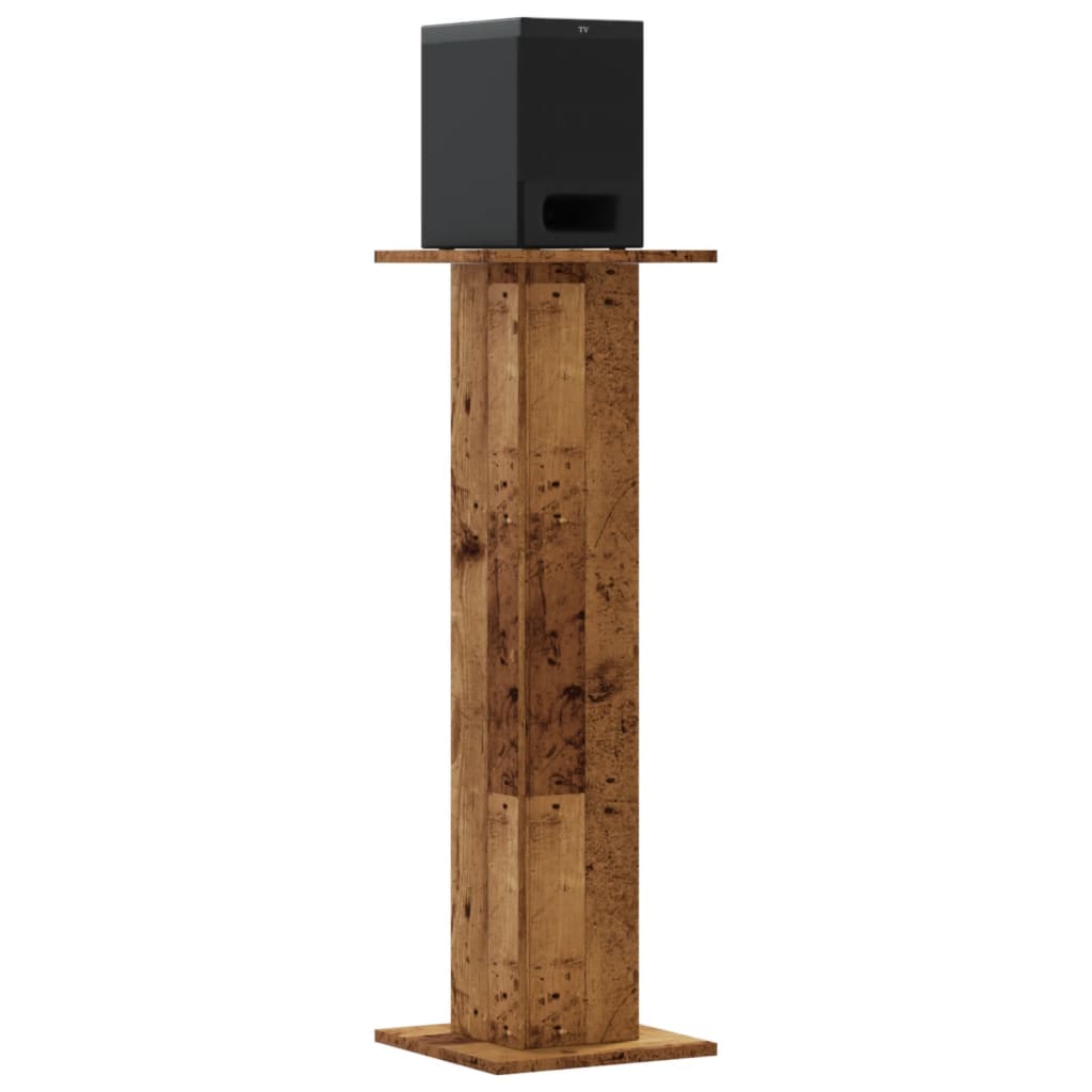 vidaXL Soportes altavoces 2 uds madera roble envejecido 30x30x95 cm