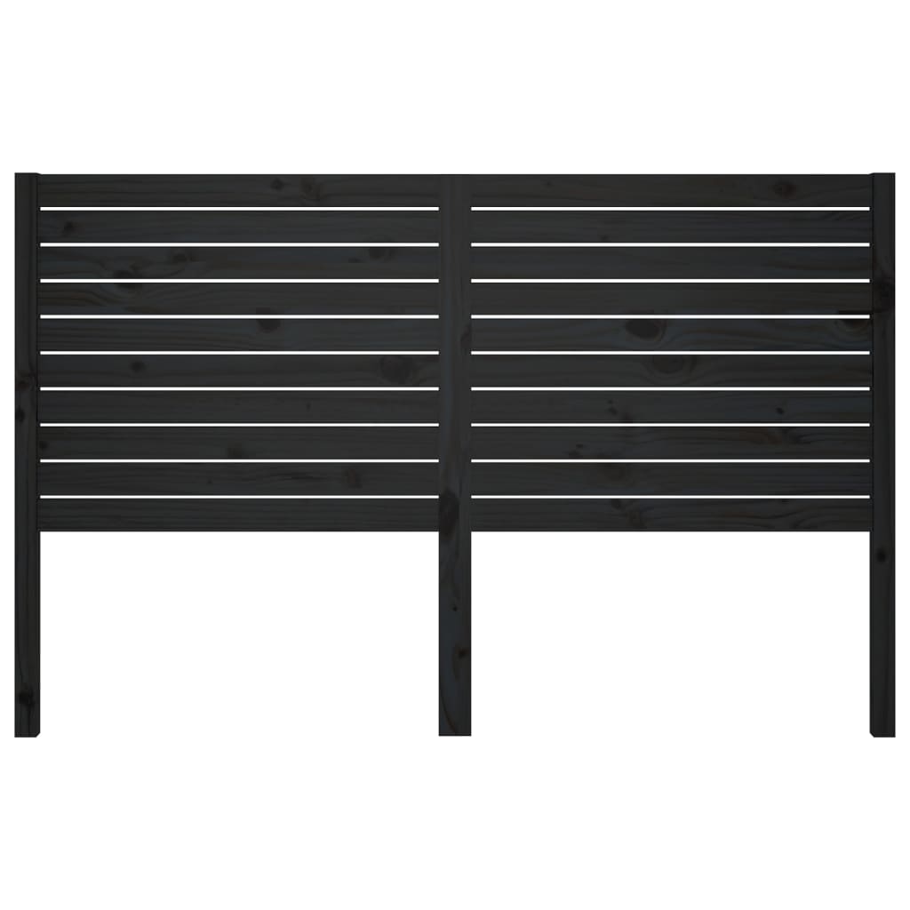 vidaXL Cabecero de cama madera maciza de pino negro 146x4x100 cm