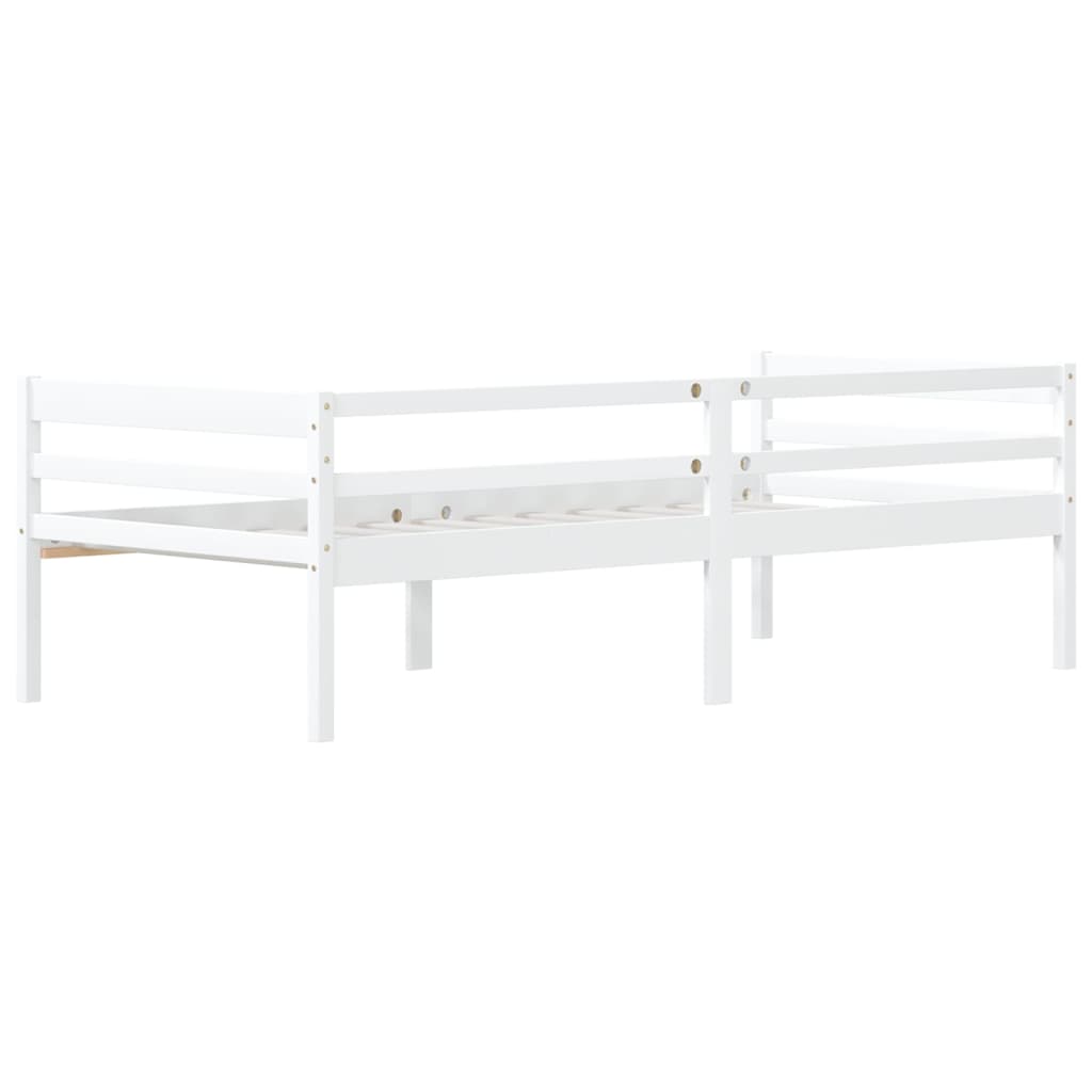 vidaXL Estructura de cama sin colchón madera de pino blanco 90x200 cm