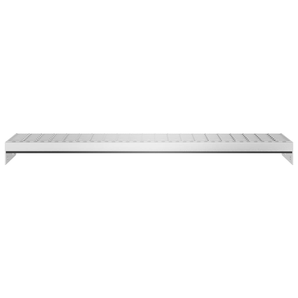 vidaXL Peldaño de rejilla acero galvanizado 90x24x7 cm