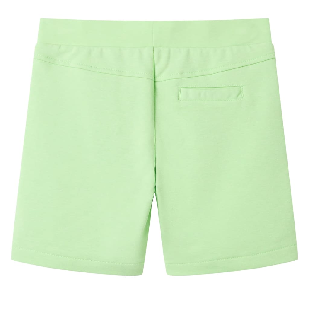 Pantalón corto infantil verde flúor 140