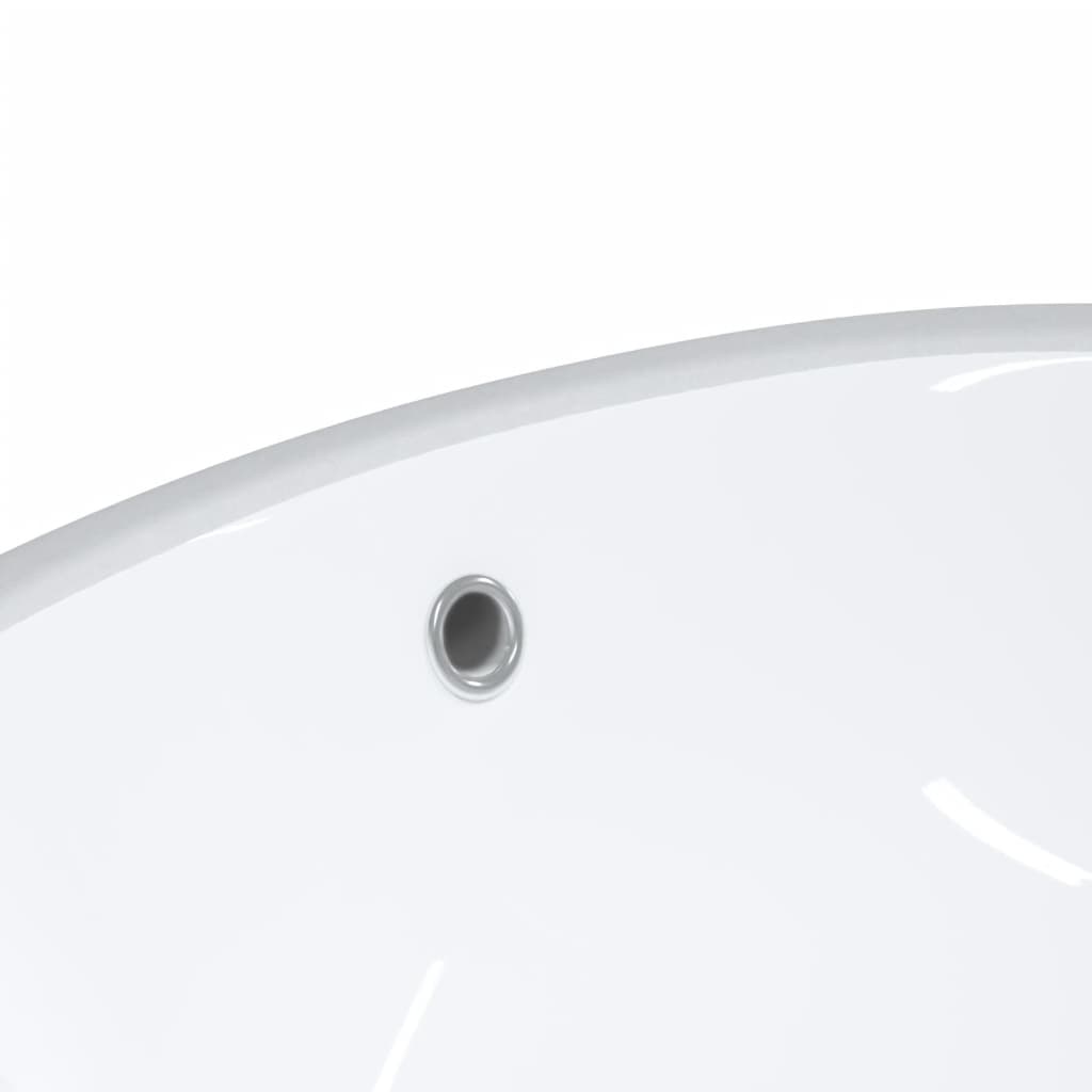 vidaXL Lavabo de baño ovalado cerámica blanco 43x35x19 cm