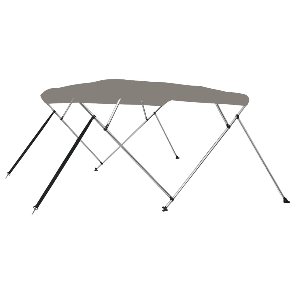 vidaXL Toldo bimini de 4 arcos gris 243x180x137 cm