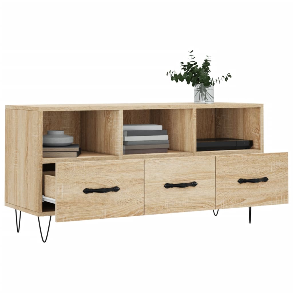 vidaXL Mueble de TV madera de ingeniería roble Sonoma 102x36x50 cm