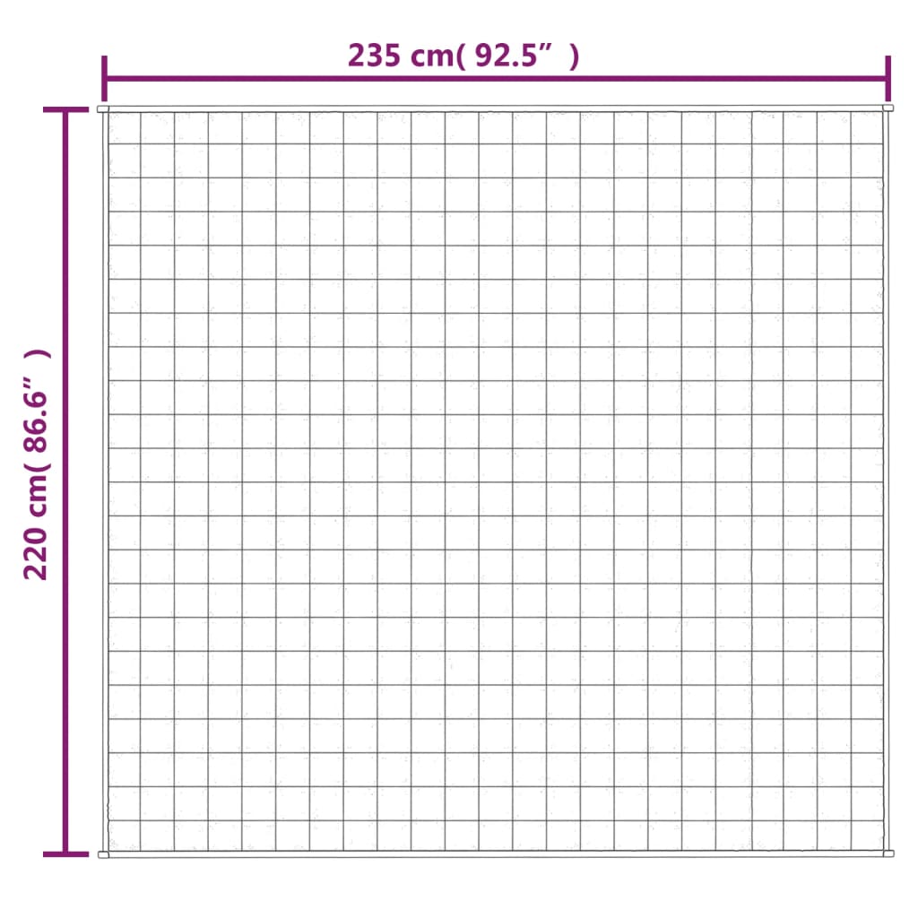 vidaXL Manta con peso tela color crema claro 220x235 cm 11 kg