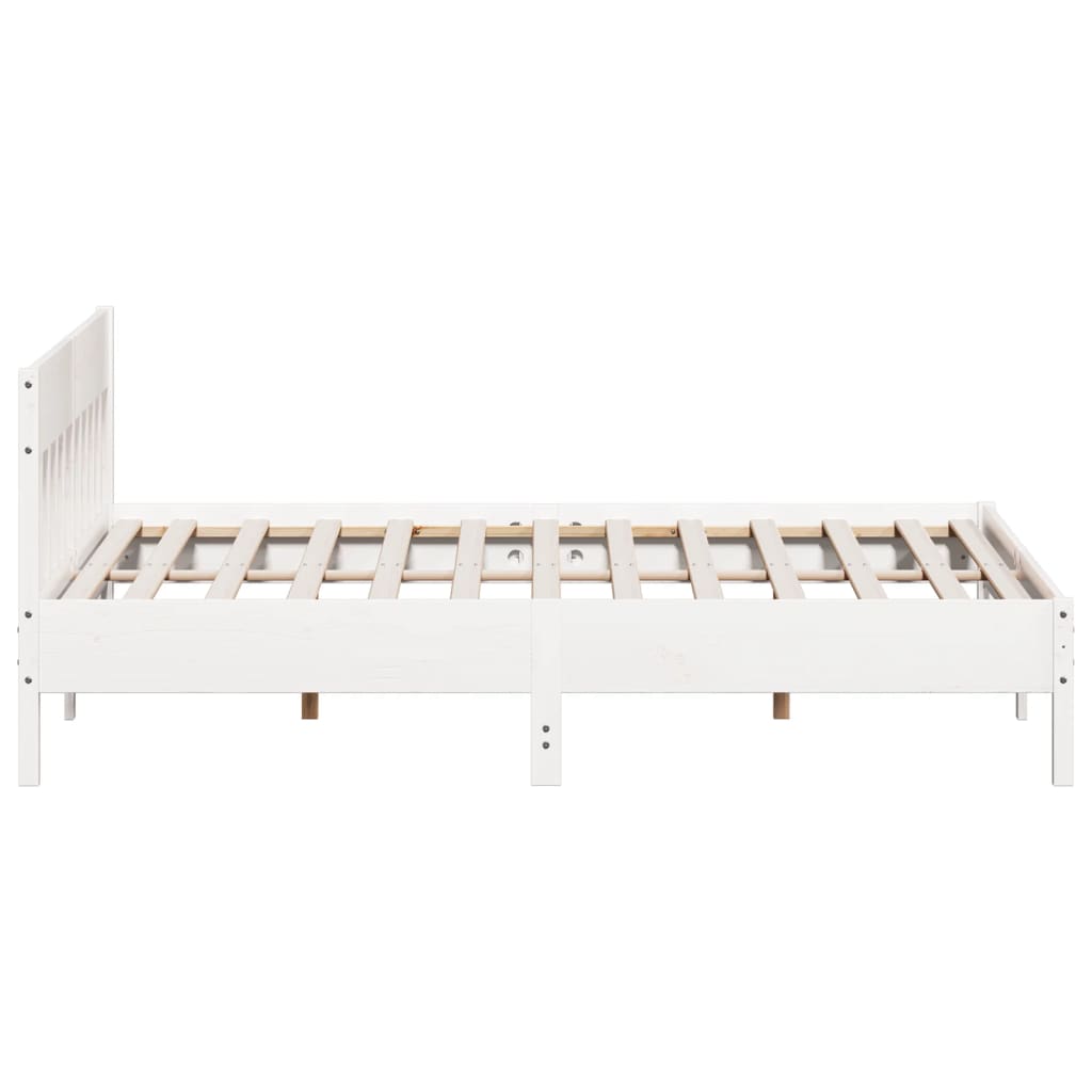 vidaXL Cama sin colchón madera maciza de pino blanca 180x200 cm