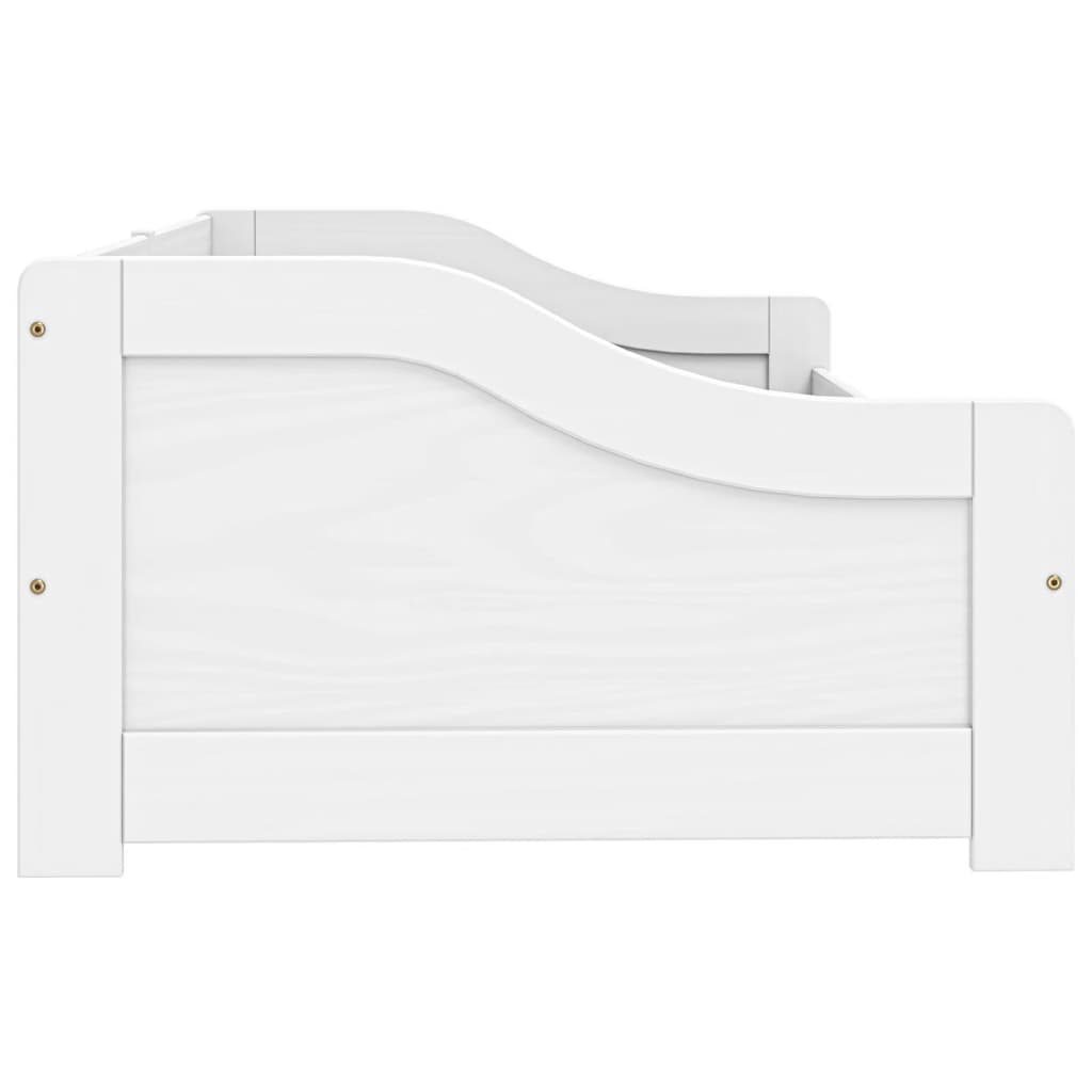 vidaXL Sofá cama con 2 cajones madera maciza pino blanca IRUN 90x200cm