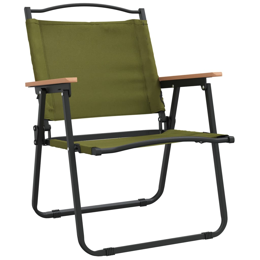 vidaXL Sillas de camping 2 uds tela Oxford verde 54x55x78 cm