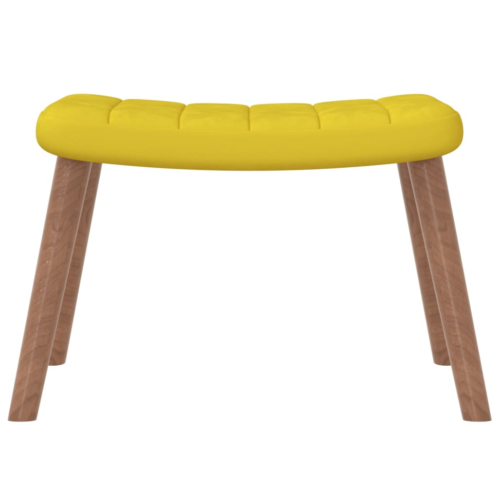 vidaXL Sillón de relax con taburete terciopelo amarillo mostaza