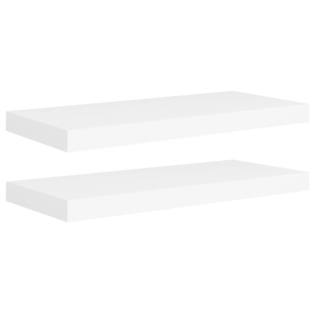 vidaXL Estantes flotantes de pared 2 uds MDF blanco 60x23,5x3,8 cm