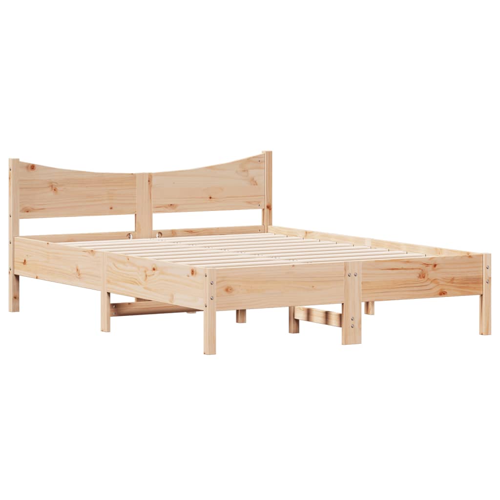 vidaXL Estructura de cama sin colchón madera de pino maciza 120x200 cm