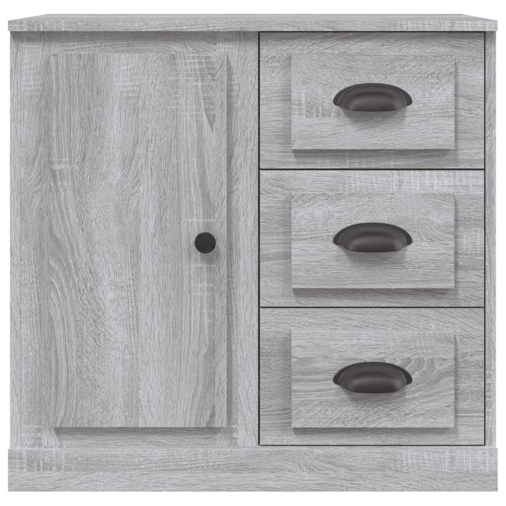 vidaXL Aparadores 2 piezas madera contrachapada gris Sonoma