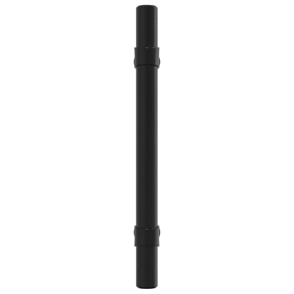 vidaXL Tiradores para armarios 10 uds acero inoxidable negro 96 mm