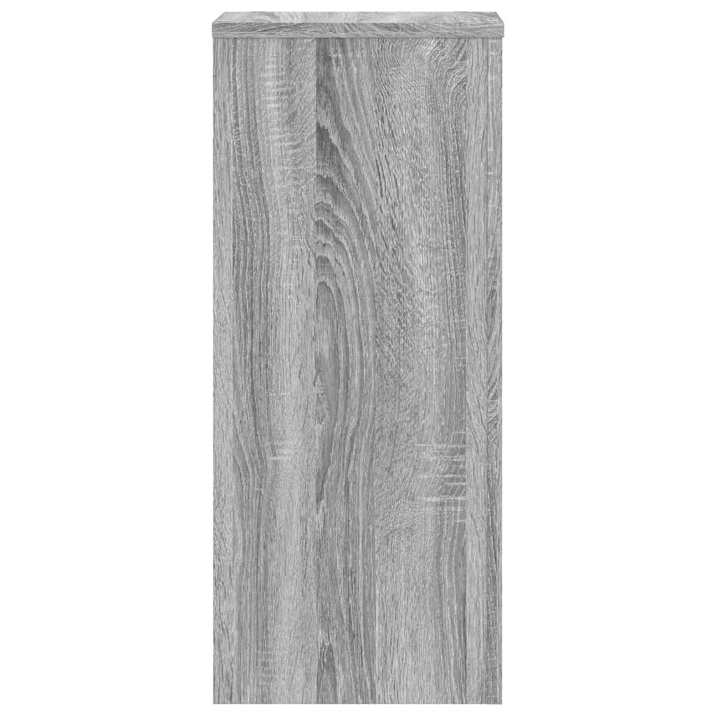 vidaXL Soportes de plantas 2 uds madera gris Sonoma 30x30x70 cm