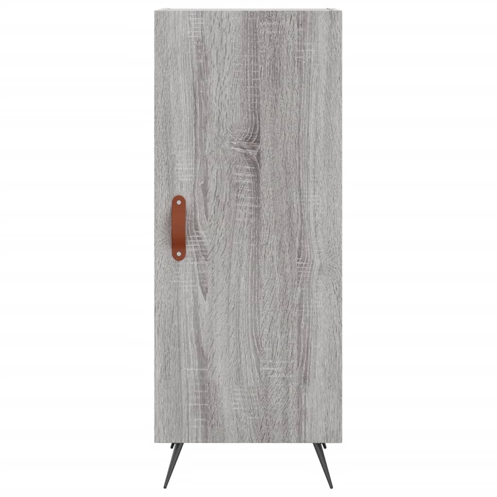 vidaXL Aparador alto madera contrachapada gris Sonoma 34,5x34x180 cm