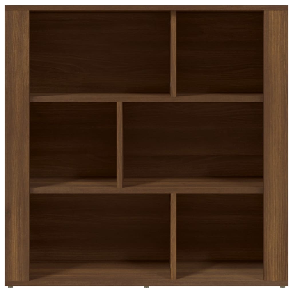 vidaXL Aparador de madera contrachapada marrón roble 80x30x80 cm