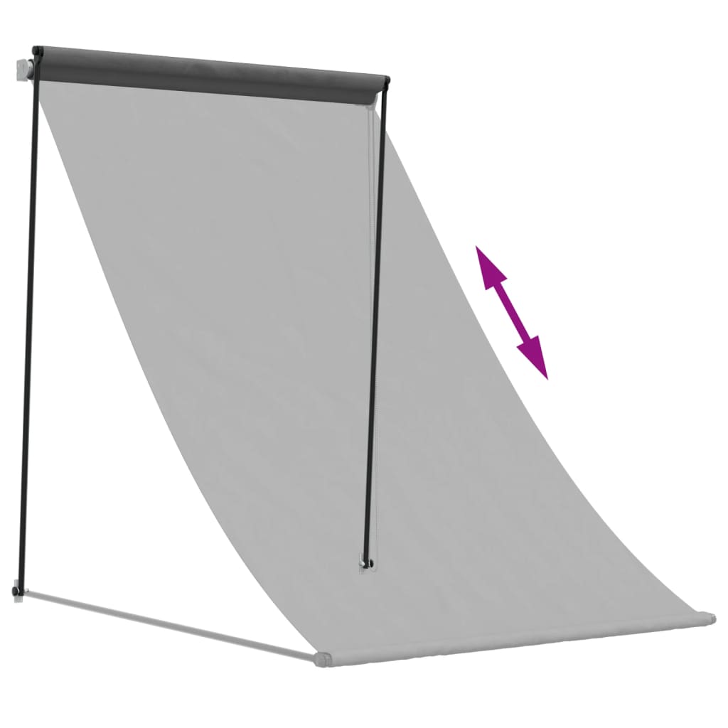 vidaXL Toldo retráctil de tela y acero crema 150x150 cm