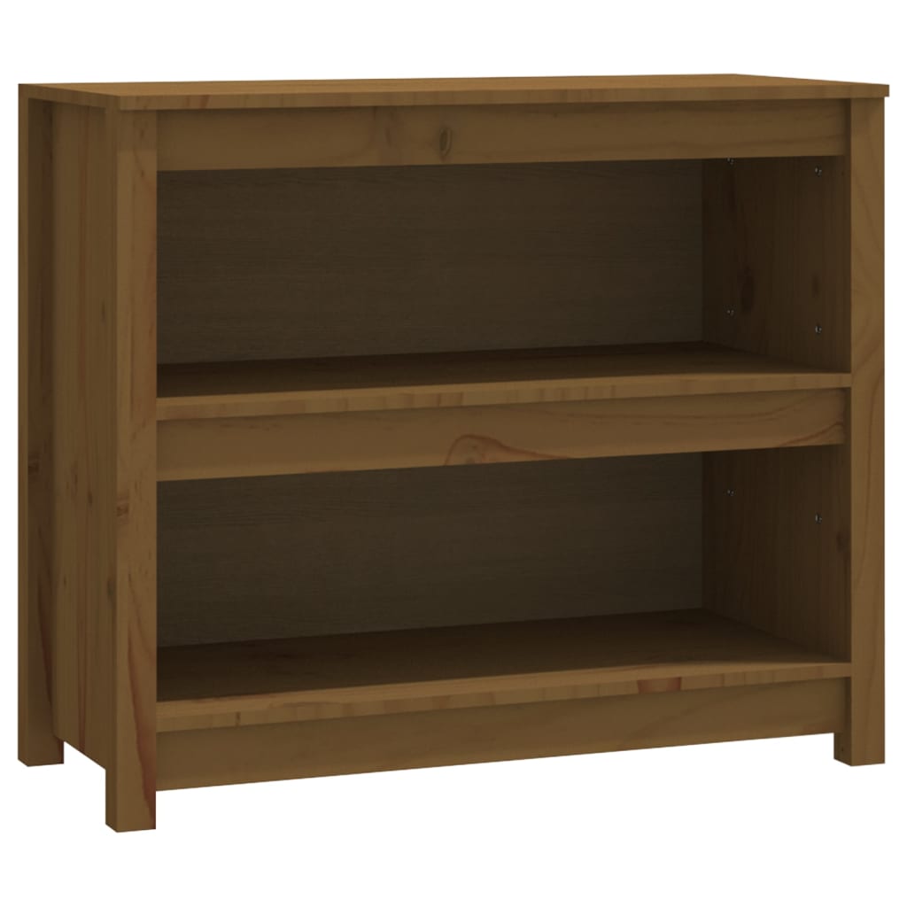 vidaXL Estantería madera maciza de pino marrón miel 80x35x68 cm