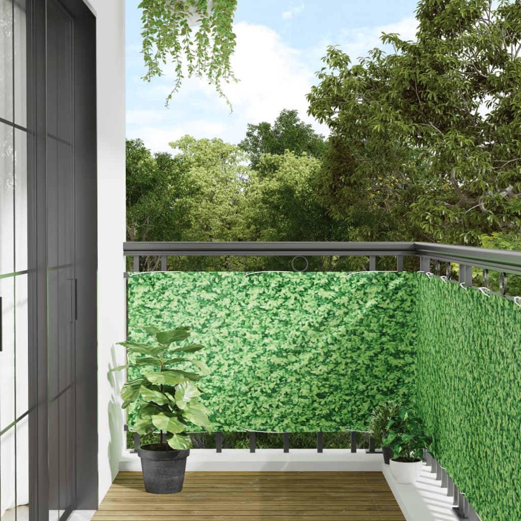 vidaXL Pantalla de privacidad de jardín PVC plantas verde 1000x75 cm