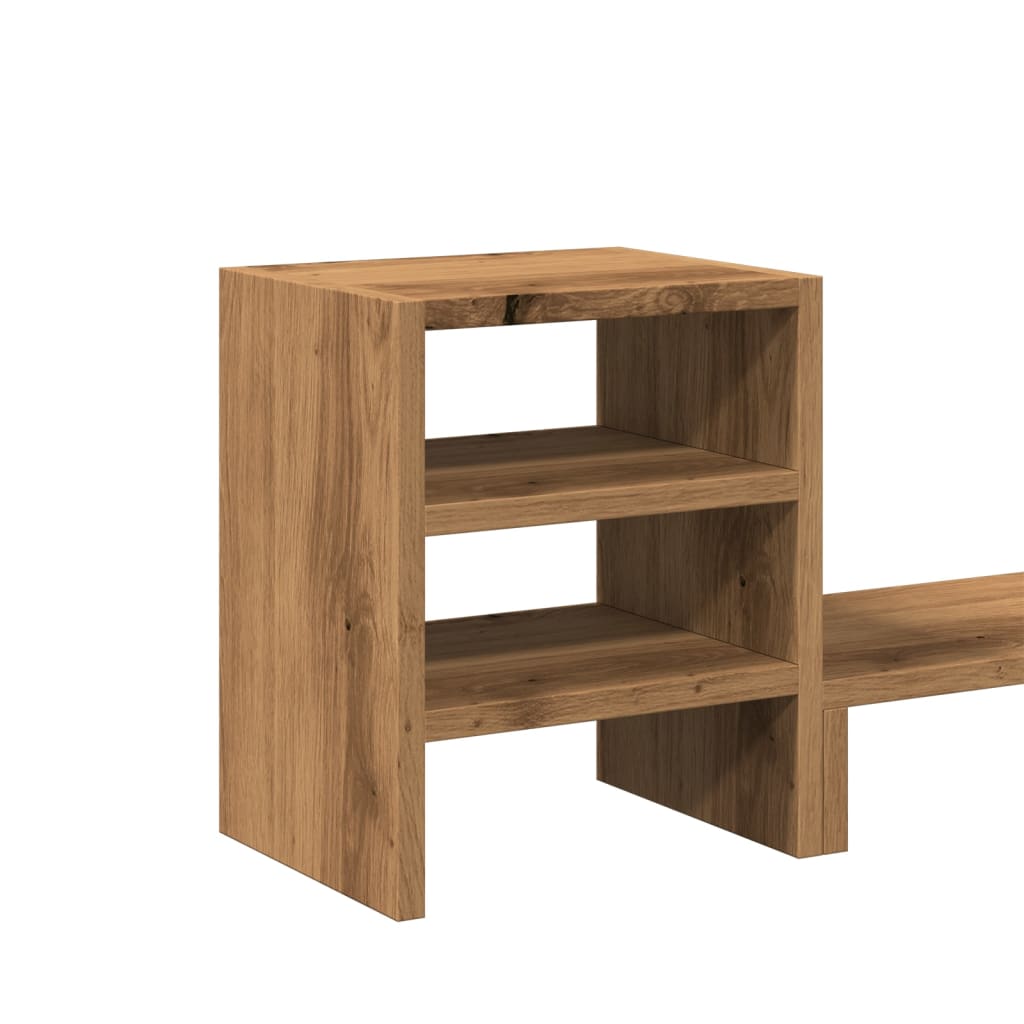 vidaXL Soporte de monitor con organizador escritorio madera artisian