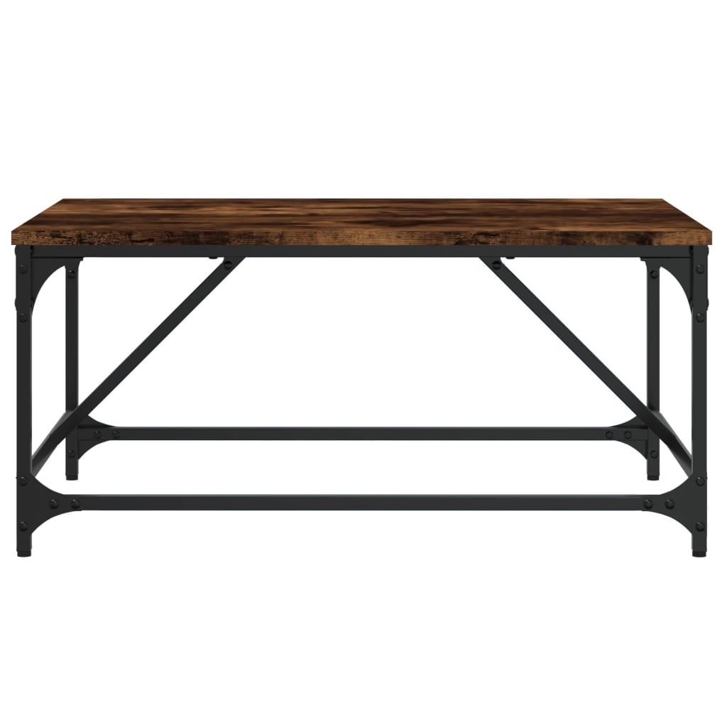 vidaXL Mesa de centro madera contrachapada roble ahumado 75x50x35 cm