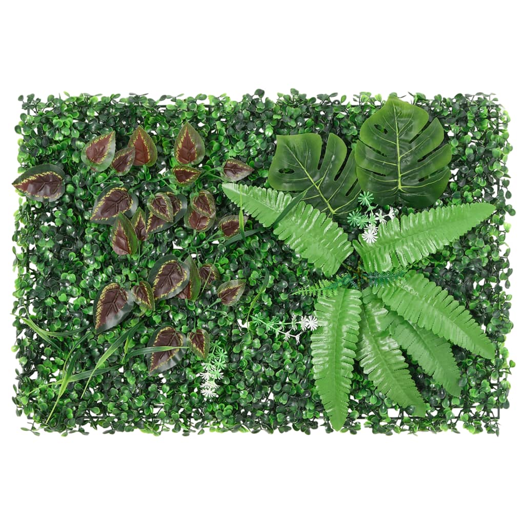  Valla de plantas artificiales 6 uds verde 40x60 cm