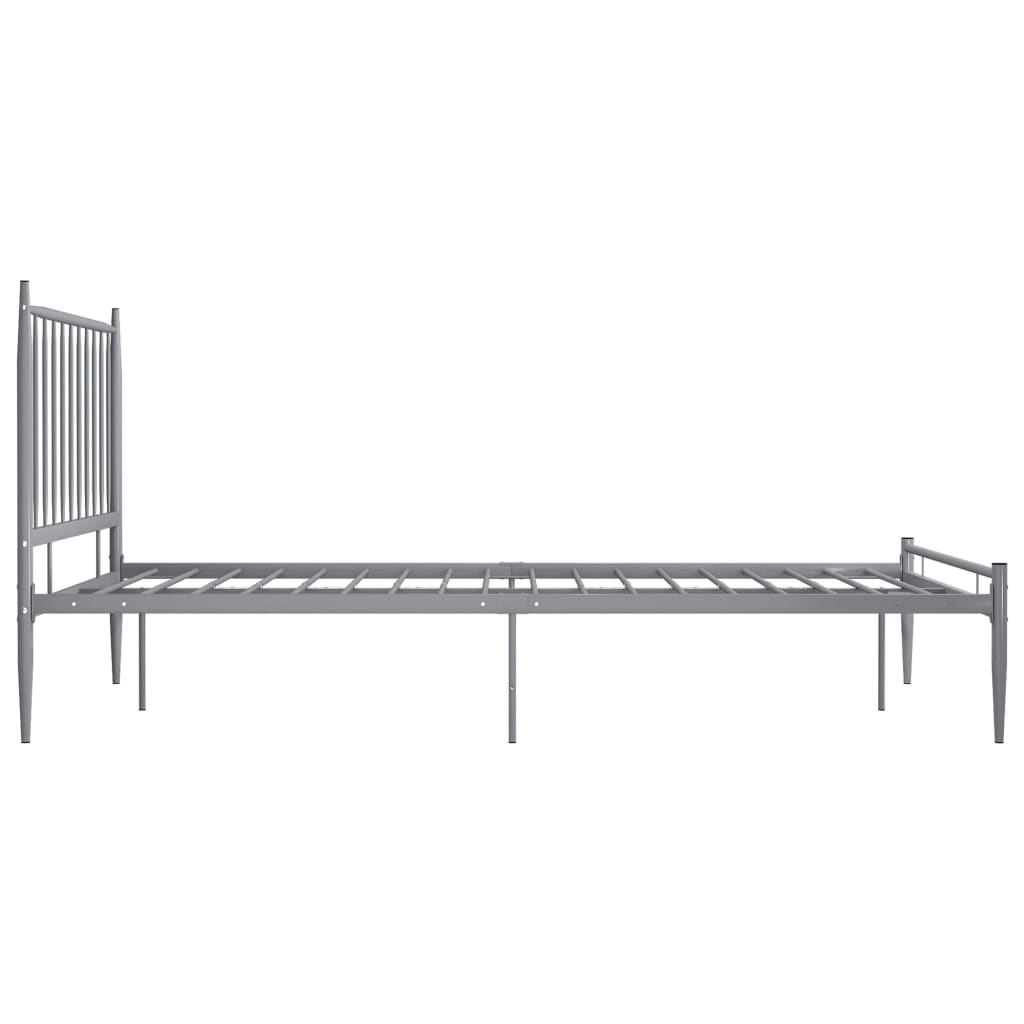 vidaXL Estructura de cama sin colchón metal gris 120x200 cm