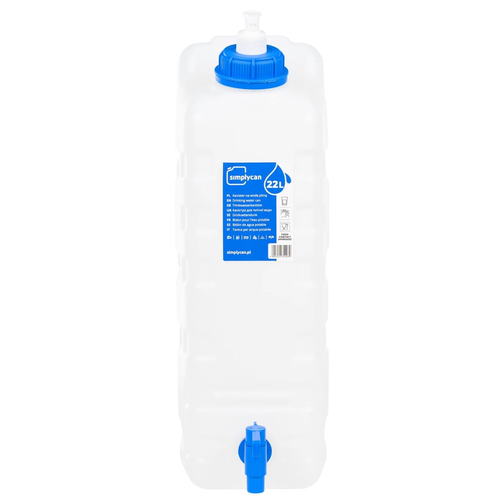 vidaXL Garrafa de agua con grifo y dispensador de jabón plástico 20 l