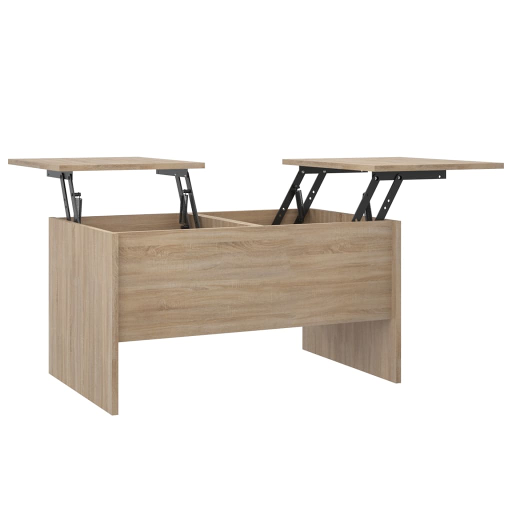 vidaXL Mesa de centro madera de ingeniería roble Sonoma 80x50x42,5 cm