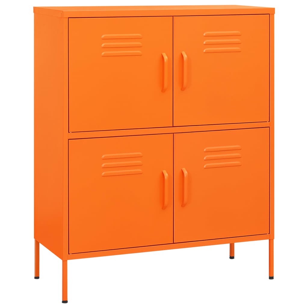 vidaXL Armario de almacenamiento acero naranja 80x35x101,5 cm