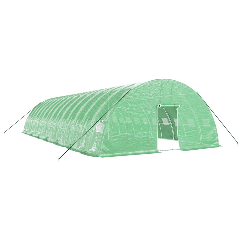 vidaXL Invernadero con estructura de acero verde 84 m² 14x6x2,85 m