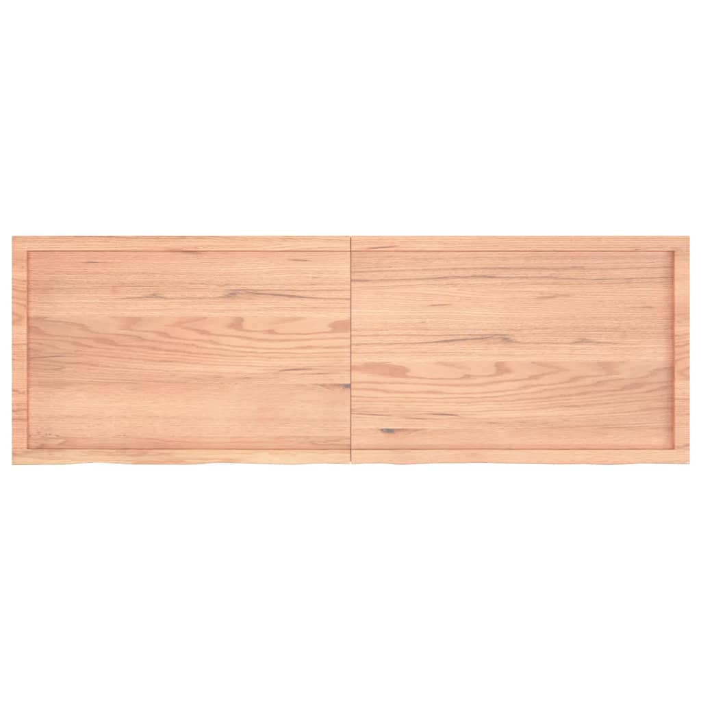 vidaXL Estante pared madera roble tratada marrón claro 180x60x(2-4) cm