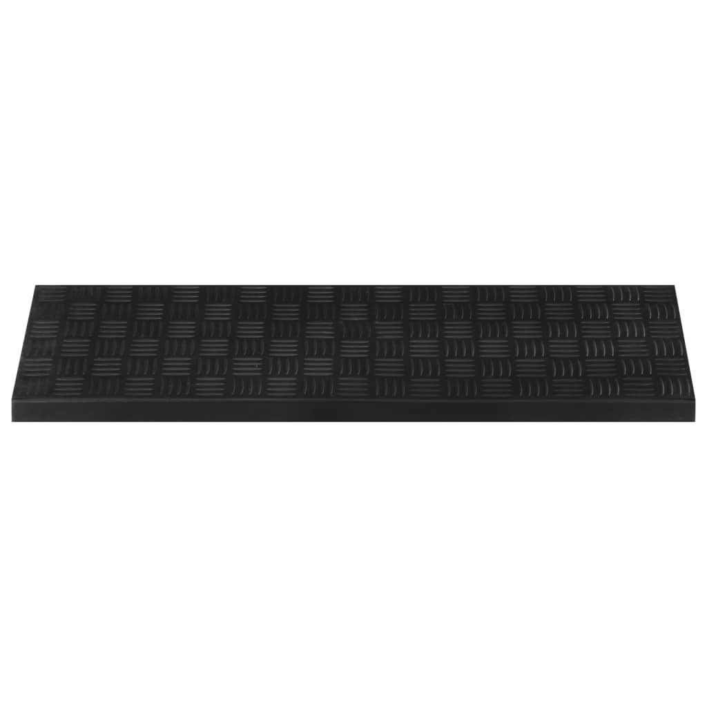 vidaXL Alfombrillas de escalera de goma 10 uds goma 25x75 cm