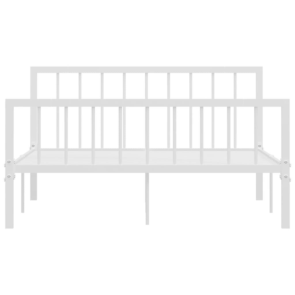 vidaXL Estructura de cama sin colchón metal blanco 140x200 cm