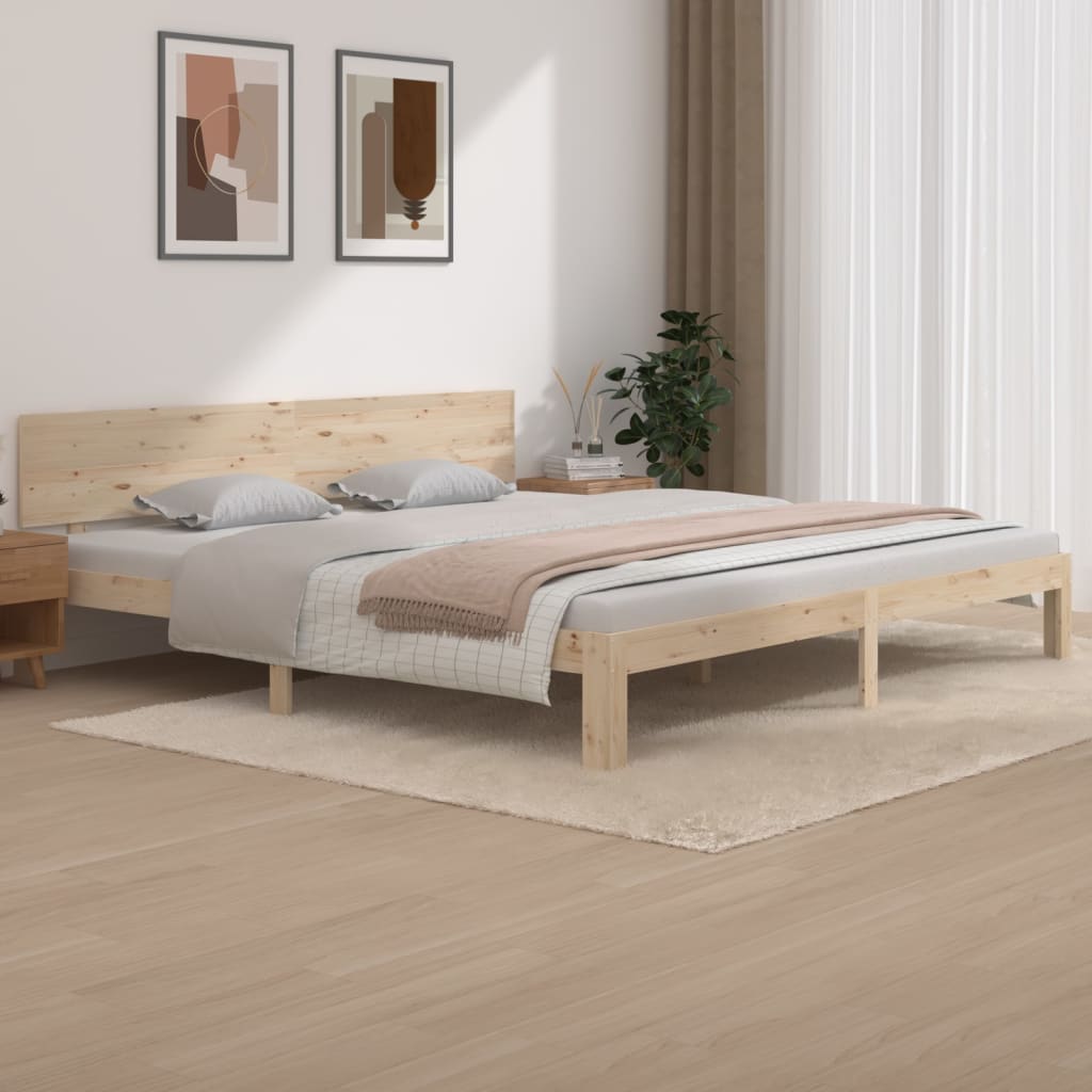 vidaXL Estructura de cama sin colchón madera maciza de pino 200x200 cm