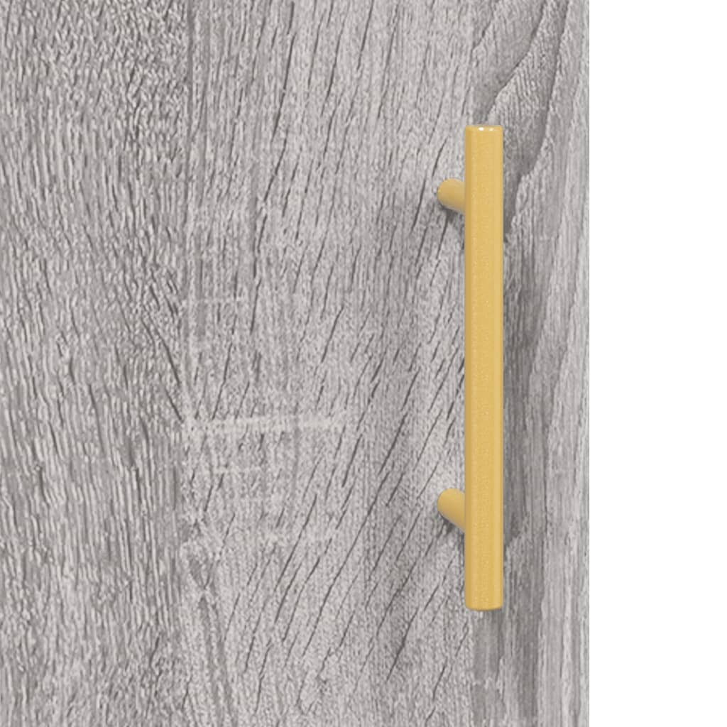 vidaXL Aparador alto madera contrachapada gris Sonoma 34,5x34x180 cm